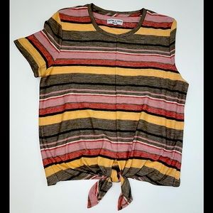 Madewell Texture and Thread Front Tie Striped T *NWT*